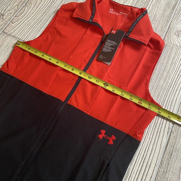 Under Armour Vanish Hybrid Training Vest Men's Size S Fitted Black/Red N… - Picture 9 of 12